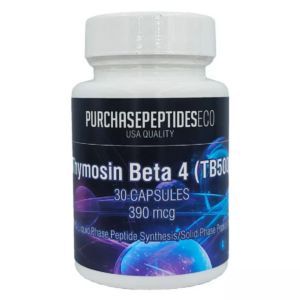 TB-500 PurchasepeptidesEco капсули 390 mcg оригінальний пероральний пептид Thymosin Beta 4 у білій банці