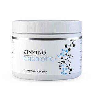 ZinoBiotic+ ZINZINO порошок оригінальна суміш натуральних харчових волокон і пребіотиків для кишечника у білій банці