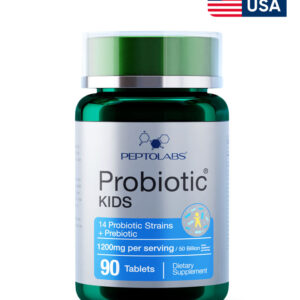 Probiotic KIDS PEPTOLABS 90 таблеток оригінальний дитячий пробіотик і симбіотик для зміцнення імунітету та травлення у зеленій банці