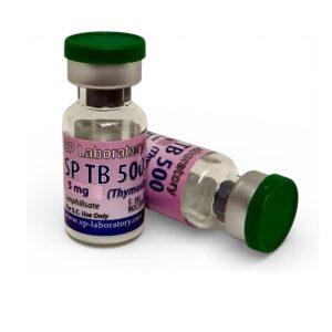 SP TB 500 SP Laboratory 5 мг оригінальний пептид Тимозин Бета-4 у скляних флаконах із зеленою кришкою та рожевою етикеткою